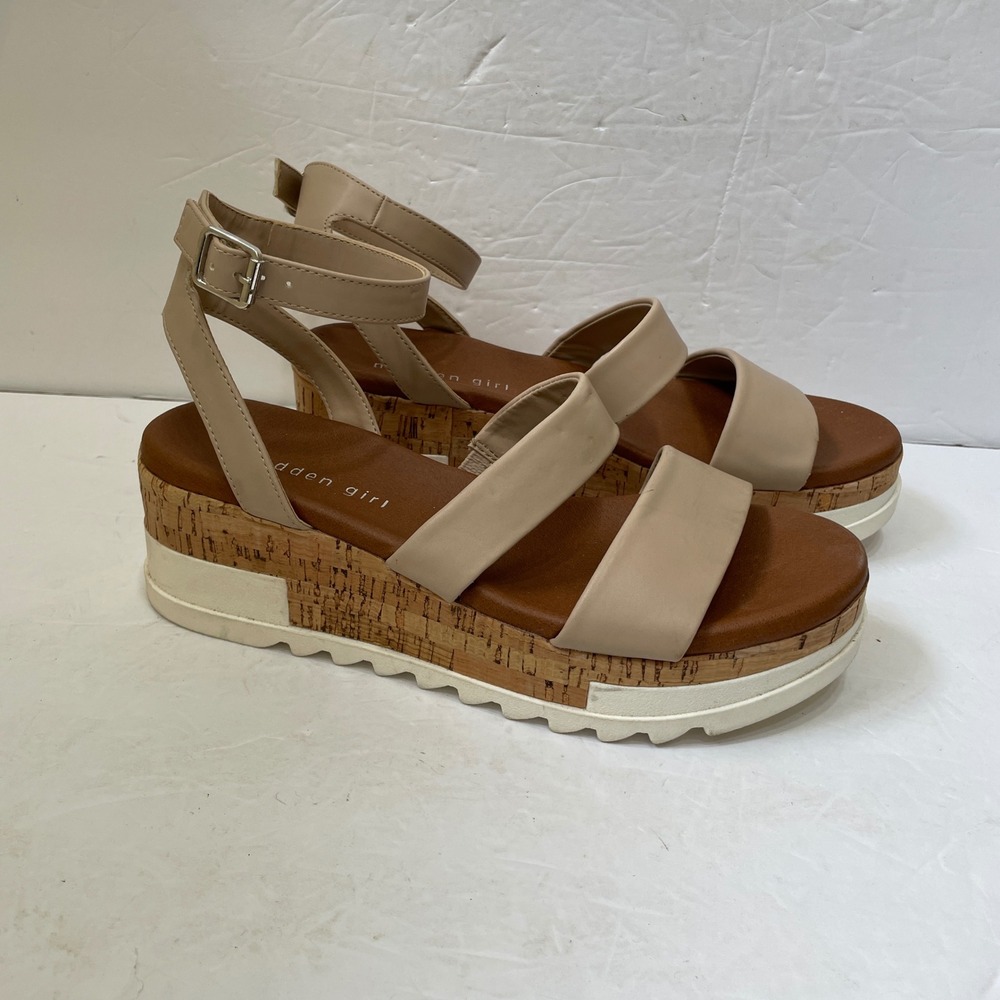 MADDEN GIRL ELLINORE PLATFORM SANDALS IN KHAKI